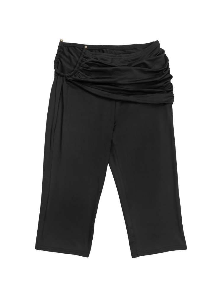 Twist Halter Ruched Capri Pants Sets