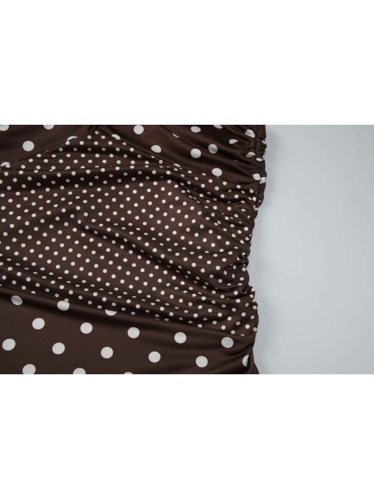 Halter Patchwork Dots Bow Backless Camisoles