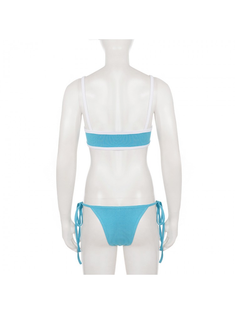 Colorblock Printed Bikinis 3 Piece Sets