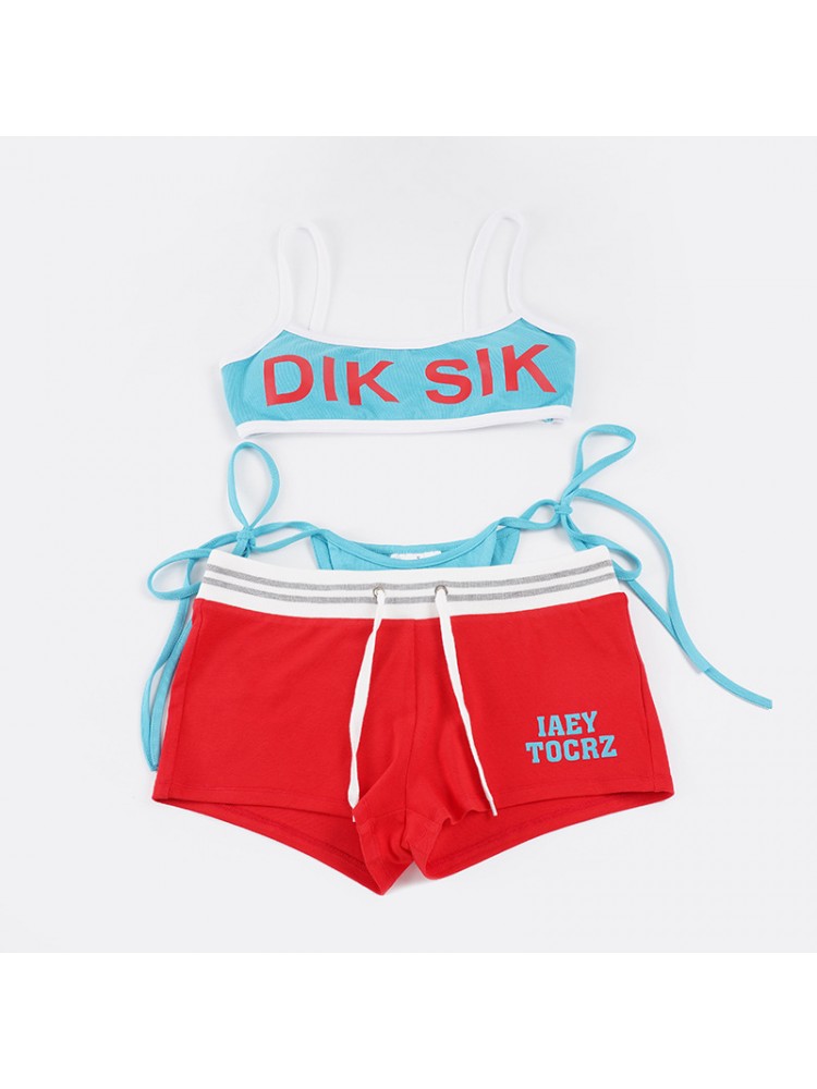 Colorblock Printed Bikinis 3 Piece Sets