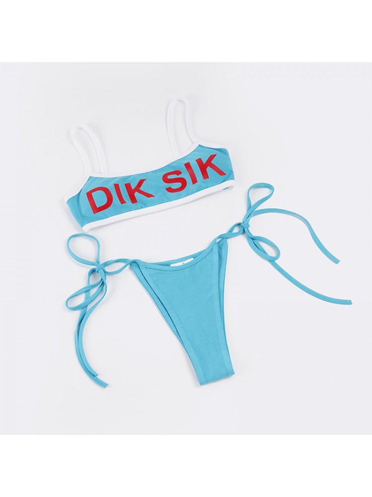 Colorblock Printed Bikinis 3 Piece Sets
