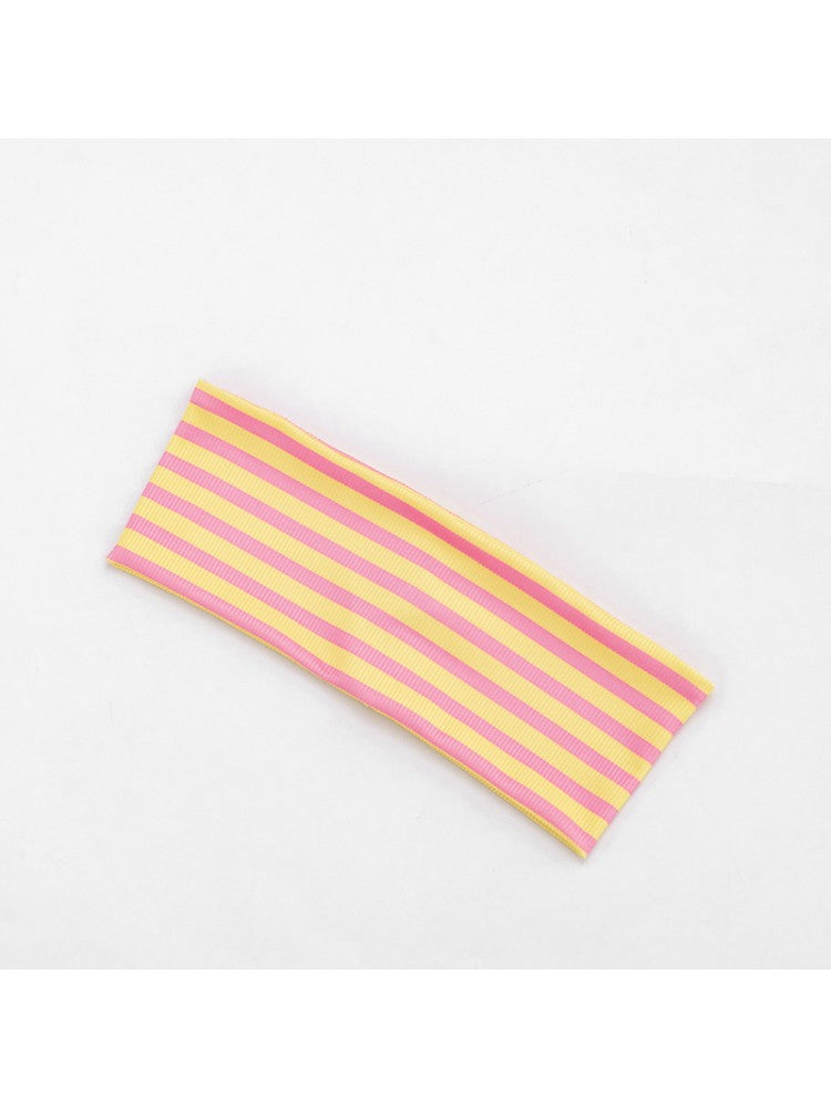 Striped Halter Capri Pants Headband 3 Piece Sets