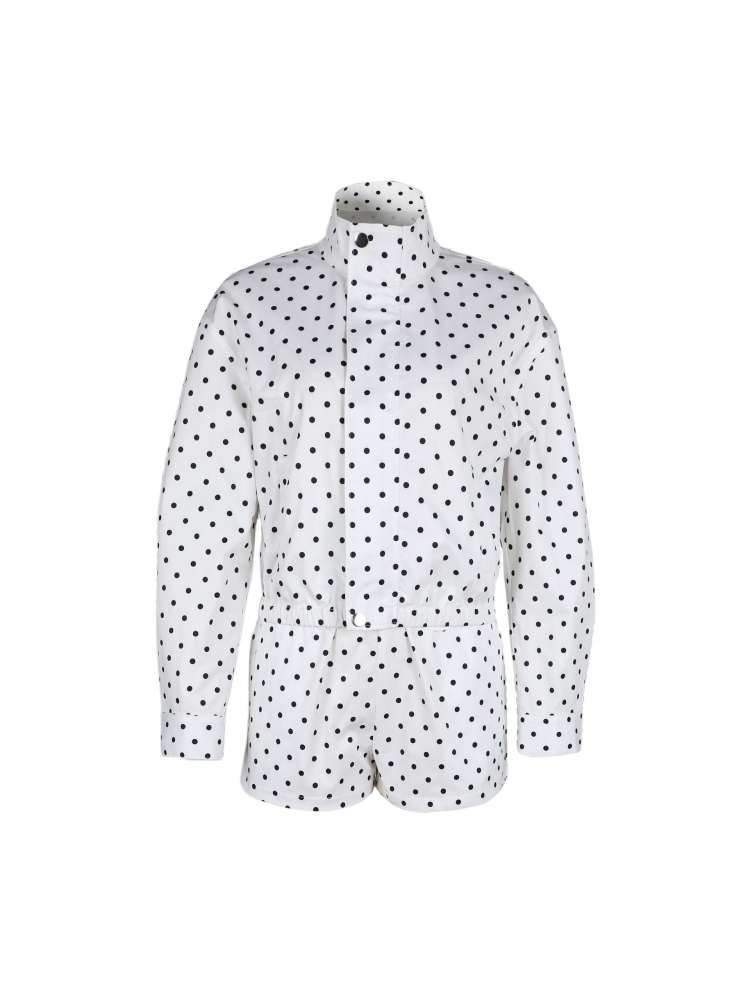 Polka Dots Lapel Jackets Short Sets