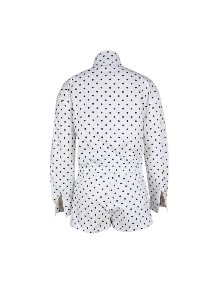 Polka Dots Lapel Jackets Short Sets